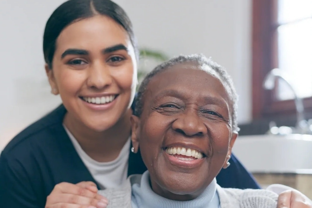 Caregiver with senior